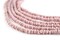 The Bead Chest Rose Pink 4mm Glass Heishi Beads - 23" Strand of Indonesian Java Spacer Beads for Crafts & Jewelry Making